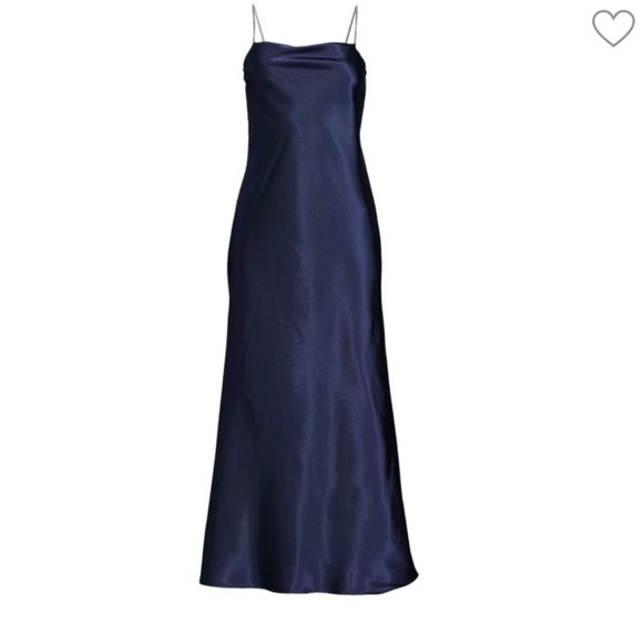 The Fashion Poet Faux Crystal Satin Maxi Slip Dress - Picture 3 of 4